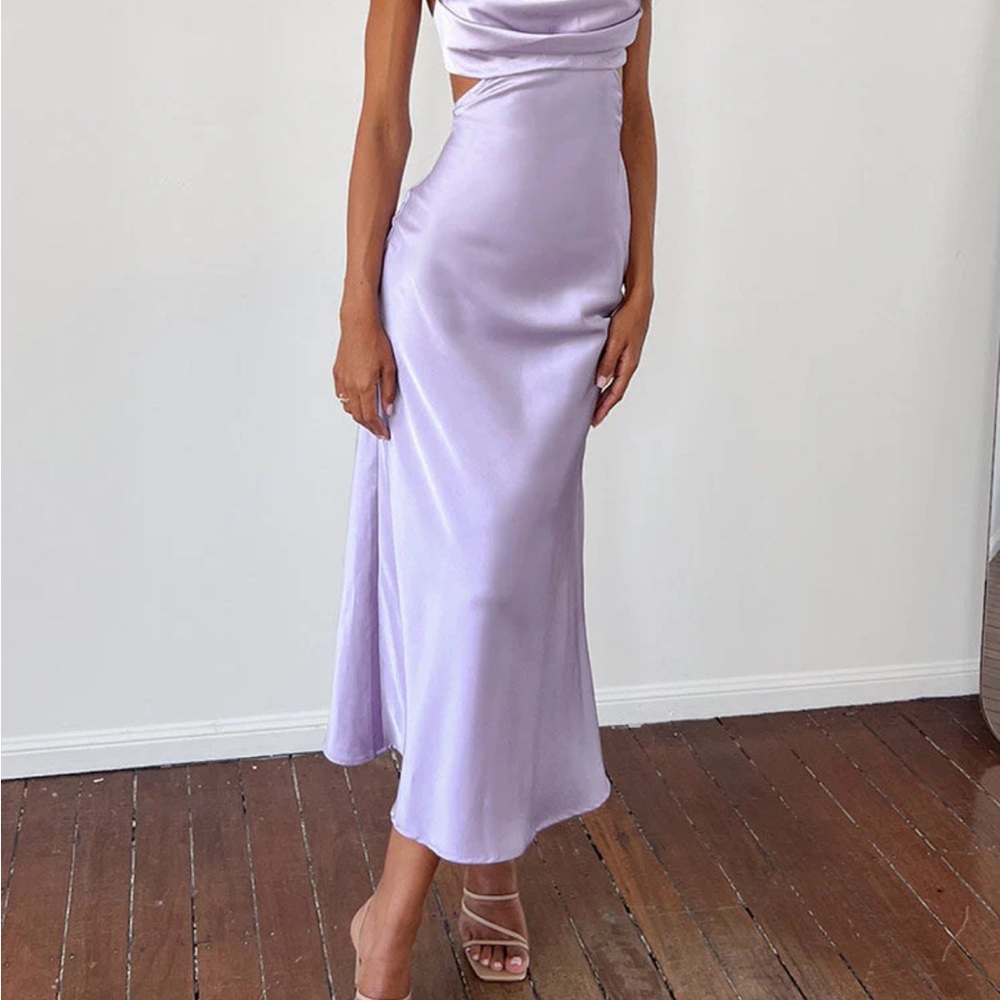 Formal Lavender Satin Dress
